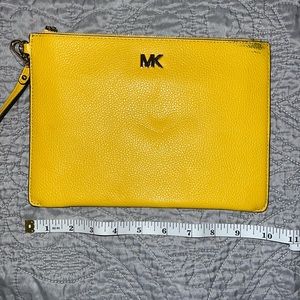 Michael Kors yellow wristlet